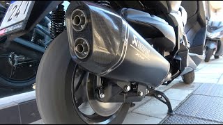 Akrapovic vs original  sound comparison YAMAHA XMAX 400 [upl. by Newbill]