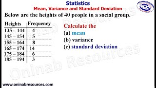 Mean Variance and Standard Deviation of Grouped Data Reviewed [upl. by Annoynek]