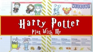 Harry Potter Plan With Me Happy Planner [upl. by Rubens]