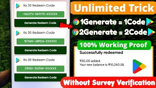 New free redeem code for playstore at ₹0  How to get free google redeem code [upl. by Krusche]