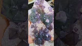 purple octahedral flourite speciman1380 including shipping for sale minerals [upl. by Erhart]