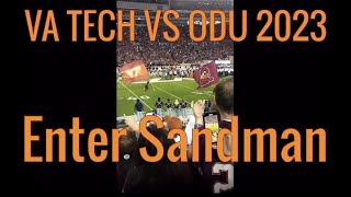 Virginia Tech  Enter Sandman  Hokies vs ODU September 2nd 2023  Best Entrance College Football [upl. by Critchfield444]