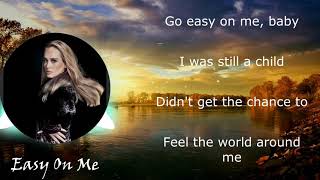 ADELELetra de Easy on Me nueva canción de Adele en inglésLyrics [upl. by Fariss]