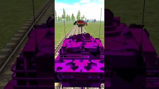 Tank vs IndaiN Train vs Tractor 😎😯😱🥵 IndaiN Bike Driving 3D shortslikeviralsubscribe [upl. by Peony]