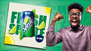 How to Design an EyeCatching Sprite Ad Poster in Photoshop [upl. by Calysta494]