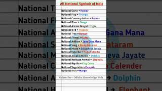 All National Symbols of India  Indias Symbols symbols national OdishaKnowledgeHub99 [upl. by Greenleaf]