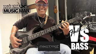 Philip Kubicki Factor Bass vs Fender Jazz Bass Aguilar Pickups vs StingRay Special MusicMan [upl. by Daht]