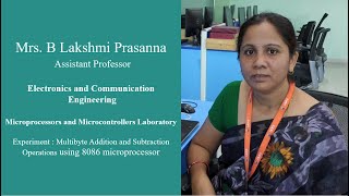 Multibyte Addition and Subtraction using 8086 Microprocessor MPMC Lab by Mrs B Lakshmi Prasanna [upl. by Oinafipe]