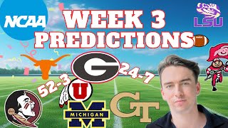 College Football Week 3 Predictions [upl. by Ange9]