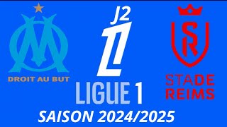 OM vs Reims 2ème journée de ligue 1 McDonalds 20242025 [upl. by Sisson]