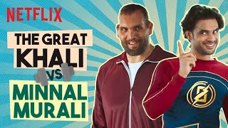 Minnal Murali Making of a Superhero ft The Great Khali  Tovino Thomas  Netflix India [upl. by Enialem]