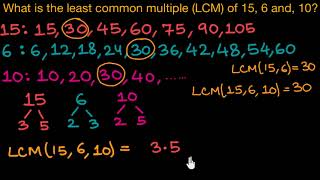 Least common multiple of three numbers Hindi [upl. by Ahsotal]