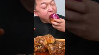 Spicy Mutton Bones mukbang short [upl. by Marv]