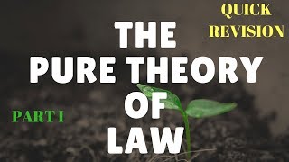 Pure Theory Part I  QUICK REVISION Jurisprudence [upl. by Adnola522]