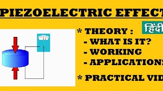 PIEZOELECTRIC EFFECT  THEORY amp PRACTICAL VIDEO [upl. by Olecram912]