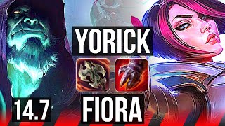 YORICK vs FIORA TOP  8 solo kills  KR Master  147 [upl. by Nealson]