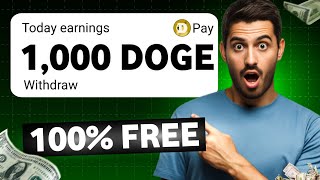 1 Day  1000 DOGE 🤑 Most Legit Free Dogecoin mining site  no fees [upl. by Yelrehs]