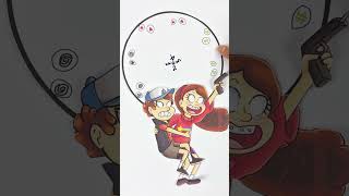 Guess the real eyes of dipper and mabel from gravity falls shorts art gravityfalls [upl. by Mak]