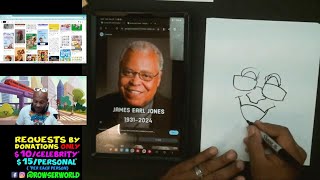 How to Draw a Caricature for Beginners Draw Along 20 James Earl Jones [upl. by Aneela449]