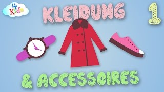 Kleidungsstücke und Accessoires lernen für Kinder und Kleinkinder Teil1 deutsch [upl. by Ymij]