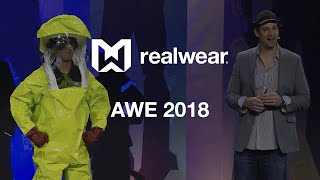 RealWear Presenting at the 2018 AWE Press Conference [upl. by Jilli235]