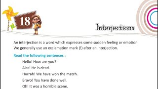 Ch 18 Interjections English Grammar Class 4 [upl. by Ihcur]