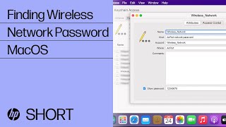 How to find the wireless network password in MacOS  HP Support [upl. by Kermie638]