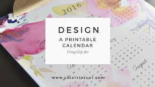 How to use clip art to design a printable calendar  Photoshop Tutorial [upl. by Joanna]