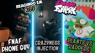 PLANTS VS RAPPERS PHONE GUY E O MICKEY MAIS LOUCO  React Friday Night Funkin VR 360º [upl. by Dole]