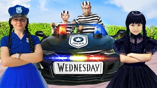 Wednesday 🚓🚨👮 Police Chase Adventure [upl. by Bette]