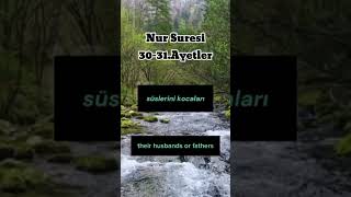 Nur Suresi 3031Ayetler bismillahirrahmanirrahim allah quran islam islamic islamivideo kuran [upl. by Eidur]