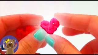 Lovely heart loom band charms key chain Tutorial  DIY Tutorial heart loom band elastic [upl. by Birchard]