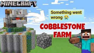 cobblestone farm in Minecraft minecraft [upl. by Attennaej]