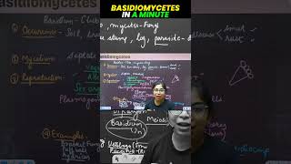 Learn Basidiomycetes in a Minute😱⏰📚 neetxbyvedantu learninaminute Basidiomycetes deepalimam [upl. by Ydac186]