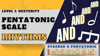 TRIPLETS and SYNCOPATION on a Stacked G Pentatonic Scale  Play Along Workout for Guitar [upl. by Nohsreg]