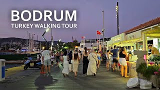 Bodrum Turkey walking tour 2024  Bodrum city center Grand Bazaar and harbour walk tour [upl. by Amabil]