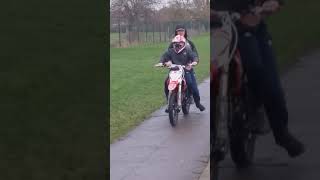 Riding my new m2r 125cc dirtbike Its very fast [upl. by Anitac]