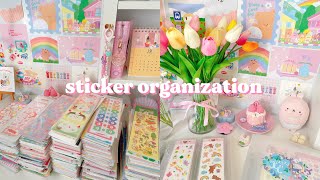 organizing my sticker collection  pt1 🎀 [upl. by Vick249]