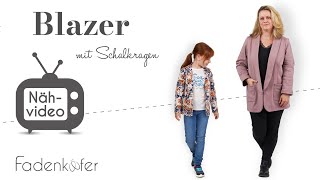 Mit diesem Schnittmuster zum TraumBlazer Anleitung für den Fadenkäfer Blazer mit Schalkragen [upl. by Joette51]