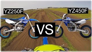 YZ450F VS YZ250F [upl. by Nitsirt636]