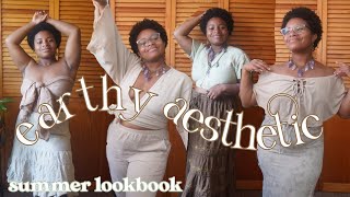 My favorite earthy aesthetic outfits  summer look book [upl. by Fi]