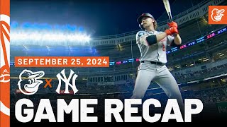 Orioles vs Yankees Game Recap 92524  MLB Highlights  Baltimore Orioles [upl. by Mcadams172]