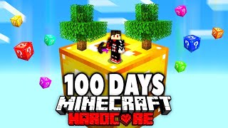 I Survived 100 days on ONE LUCKY BLOCK in Minecraft Hardcore [upl. by Ealasaid726]