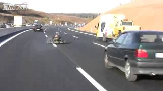 Man Driving GoKart on Highway [upl. by Blainey884]