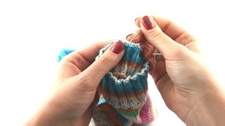 How to Knit Socks 9 Weaving in loose ends [upl. by Gnap]