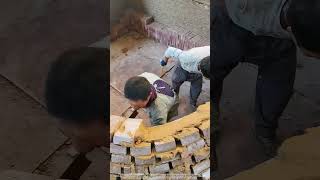 Use Red Bricks To Build Arch Roof Of Charcoal Earthen Kiln [upl. by Llenal]