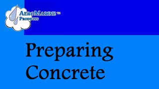 How to prepare a concrete floor for epoxy coating by AeroMarine Products [upl. by Mw412]