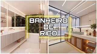 BANHEIRO LUXUOSO  DICAS DE DECORAÇÃO PARA DEIXAR SEU BANHEIRO COM CARA DE RICO [upl. by Jeramie]