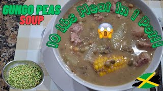 Jamaican Gungo Peas Soup quotMeat Galorequot food cooking foodie recipe [upl. by Bunnie443]