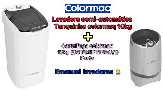 Lavadora semiautomática tanquinho colormaq 10kg LCS10centrifuga colormaq 12kg “cama e banho” [upl. by Samuelson]